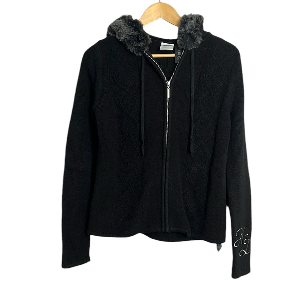 Harley Davidson Hoodie Fur Lined Sweater Size M